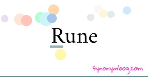 rune synonym|Iba pa.